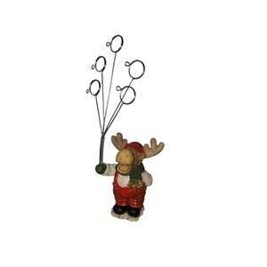 Vintage Resin Reindeer Christmas Card Holder 11"